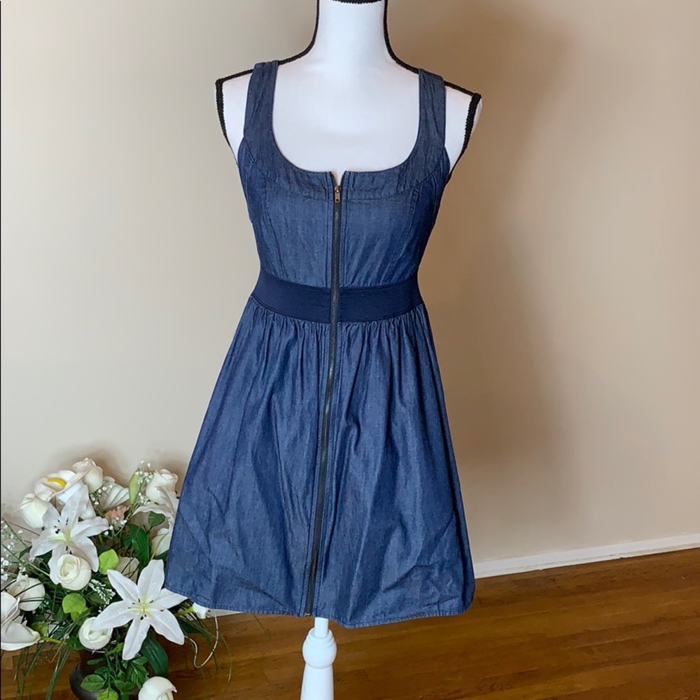 Jean Flared Dress with open back